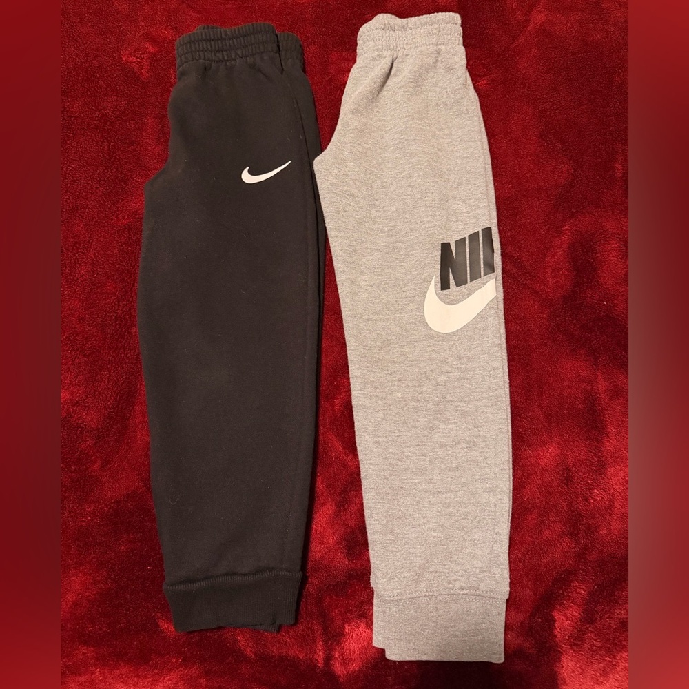 Nike Kids Black and Gray Sweatpants